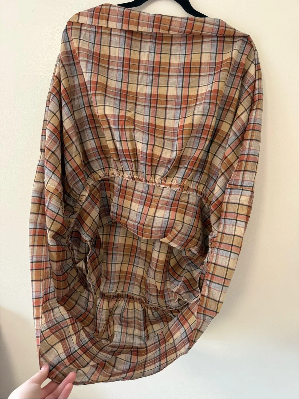 Vintage Y2K Plaid Tiered Midi Dress Size 7/8 Fairygrunge Whimsical Boho - Picture 9 of 11